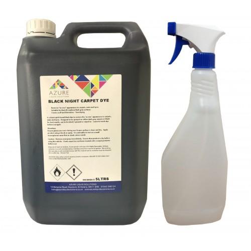 Black Night Vehicle Carpet Dye Mats Interior Renovation 5l Free Spray Bottle Azure Liquid Solutions