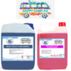 Blue & Pink Chemical Motorhome & Caravan Toilet Fluid Cleaner & Protector- 2x 5L